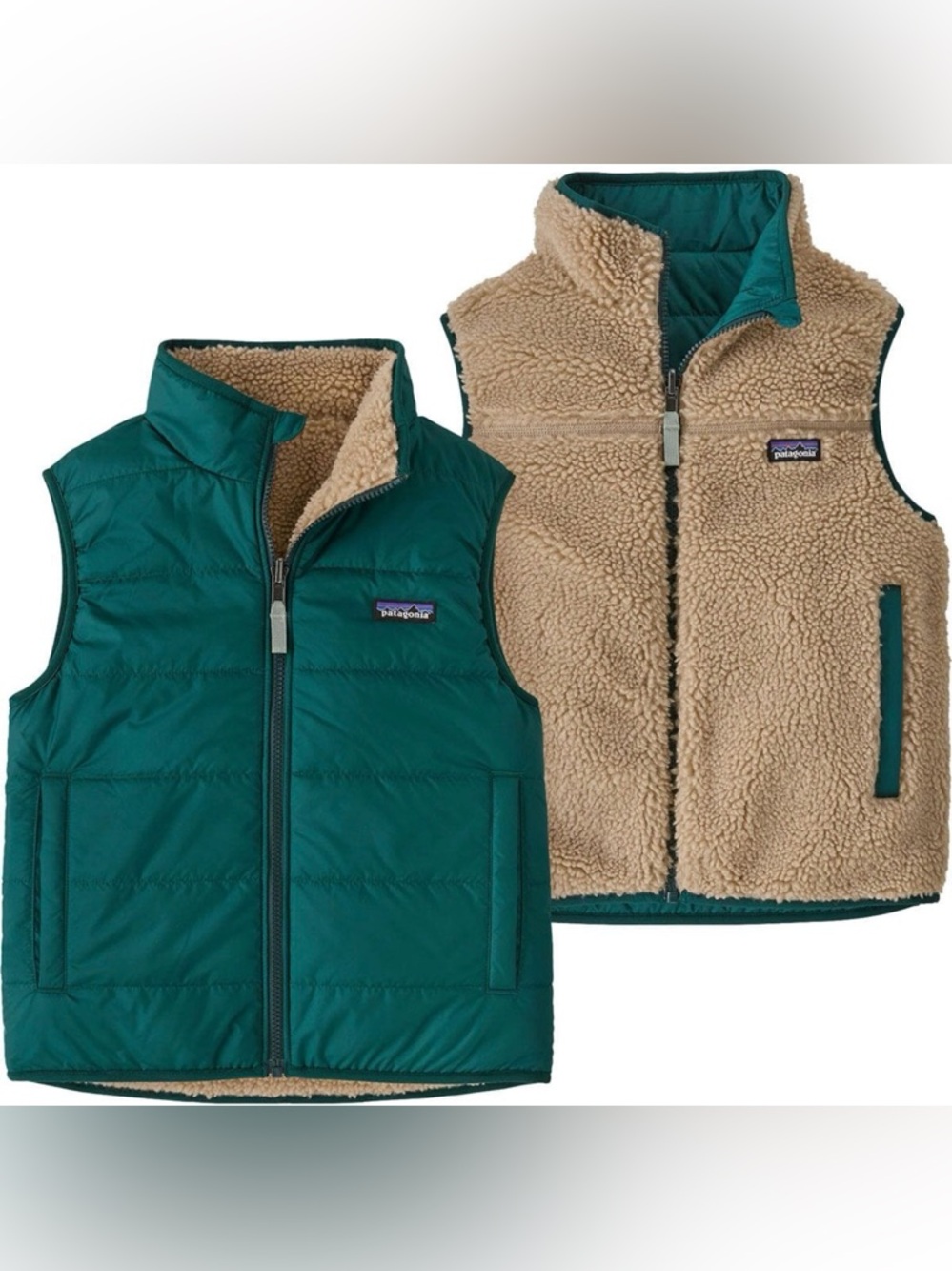 NWT Patagonia Reversible Fleece Vest Women’s XS / Kids XL Ready Freddy NEW